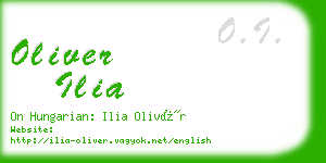 oliver ilia business card